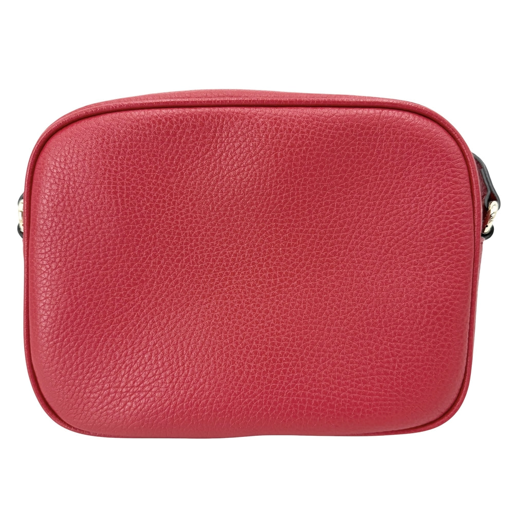 GUCCI グッチ ショルダーバッグ ソーホー インターロッキングG スモールディスコバッグ 722319 レザー レッド 赤 ゴールド金具 レディース【中古品】