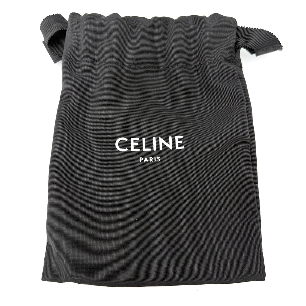 CELINE セリーヌ 小物 ロゴ ショルダーストラップ キャンバス ベージュ ゴールド金具 レディース【中古品】