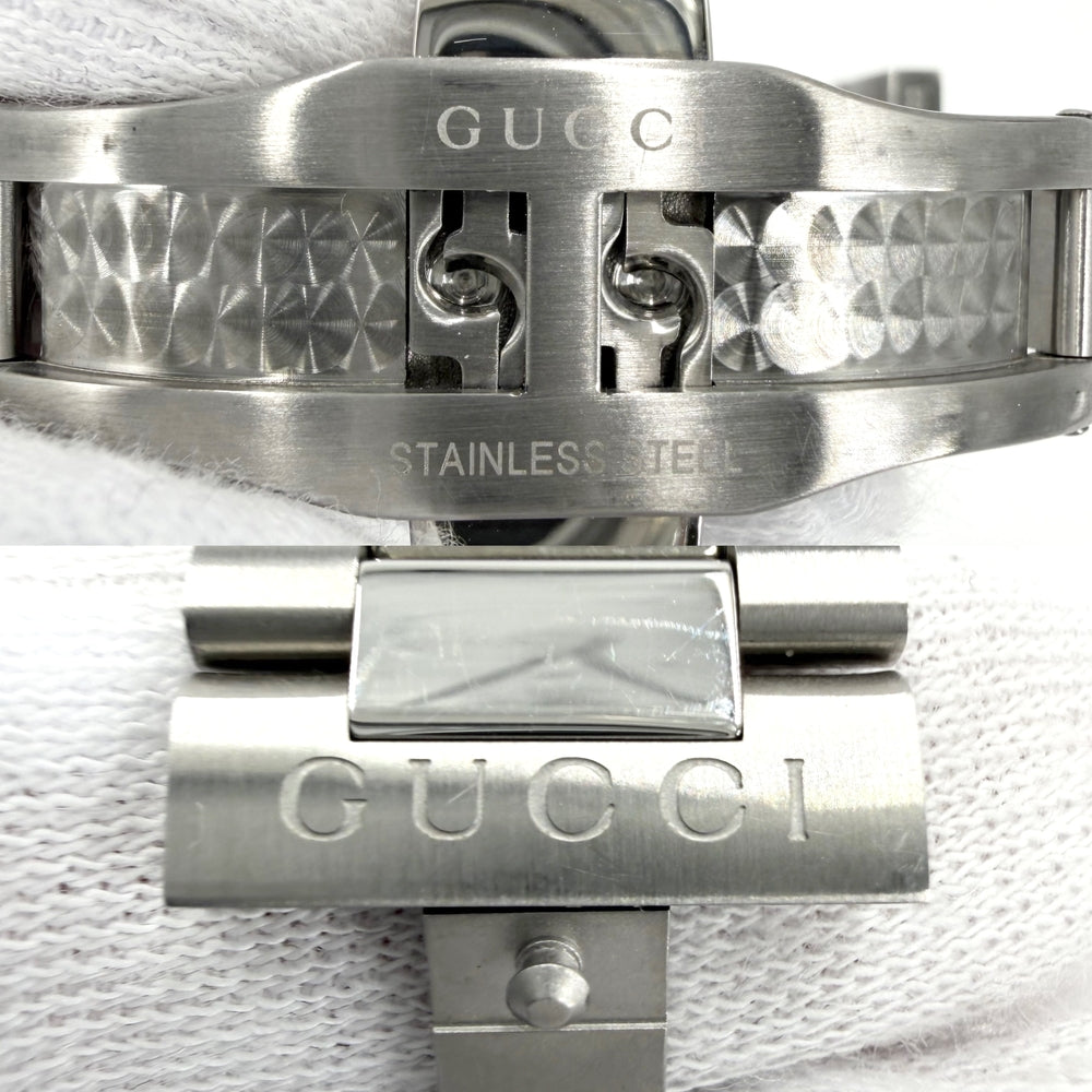 GUCCI グッチ 腕時計 Gタイムレス ウォッチ QZ アイスブルー文字盤 YA126372 クオーツ ステンレススチール シルバー メンズ【中古品】
