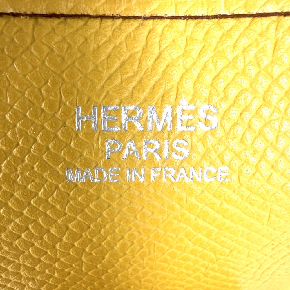 HERMES エルメス ショルダーバッグ エヴリン1GM Evelyne かばん 鞄 □M刻印 レザー イエロー シルバー金具 レディース 2009年【中古品】