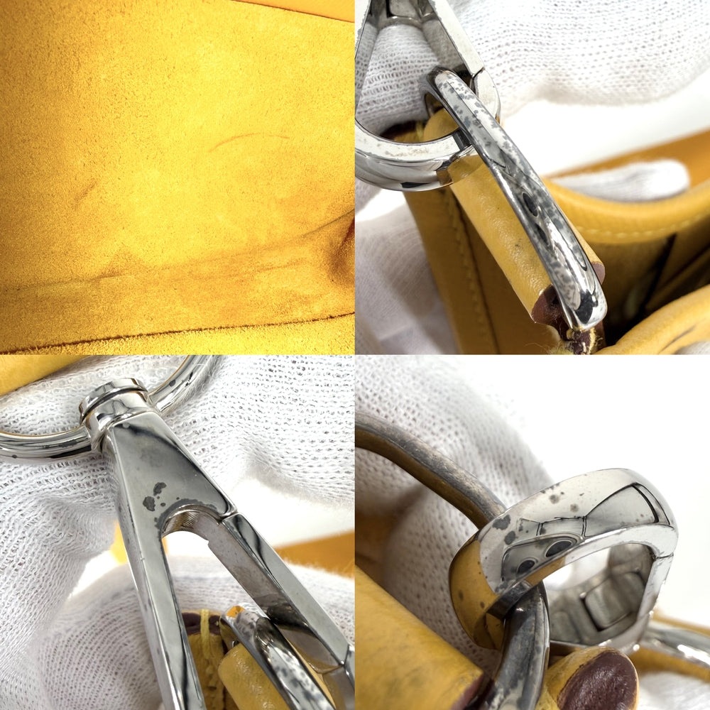 HERMES エルメス ショルダーバッグ エヴリン1GM Evelyne かばん 鞄 □M刻印 レザー イエロー シルバー金具 レディース 2009年【中古品】