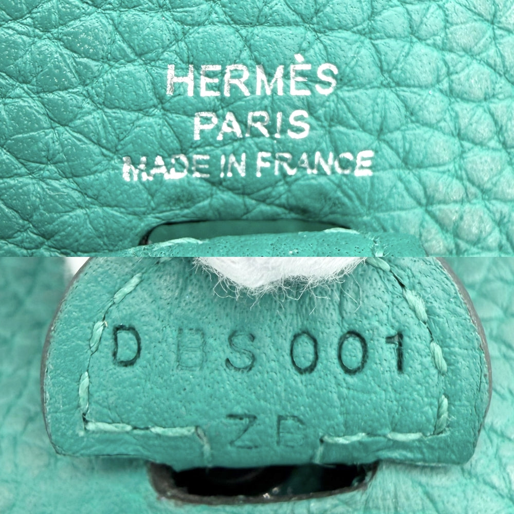 HERMES エルメス ショルダーバッグ エブリンTPM ポシェット Evelyne 小さめ D刻印 レザー グリーン 緑 シルバー金具 レディース 2019年【中古品】
