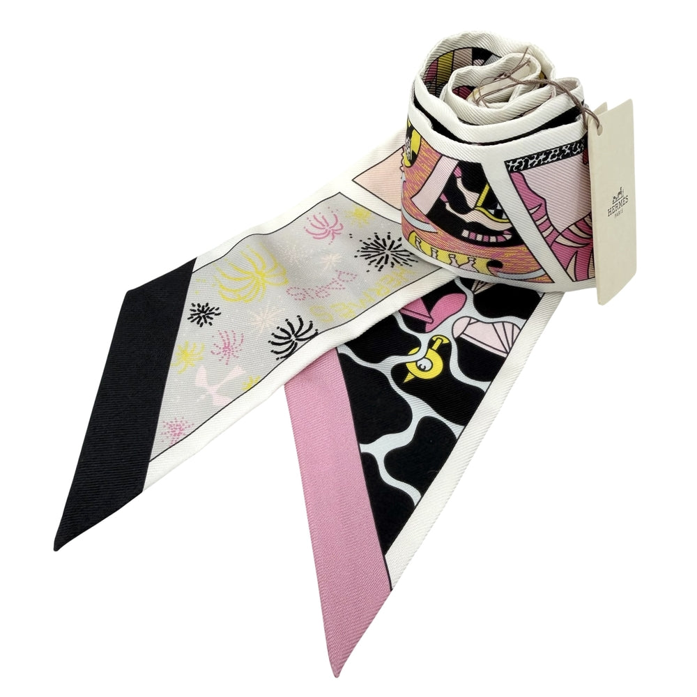 HERMES エルメス スカーフ ツイリー HERMES FACTORY SUITE エルメスファクトリー Twilly ファッションアイテム シルク マルチカラー レディース【中古品】