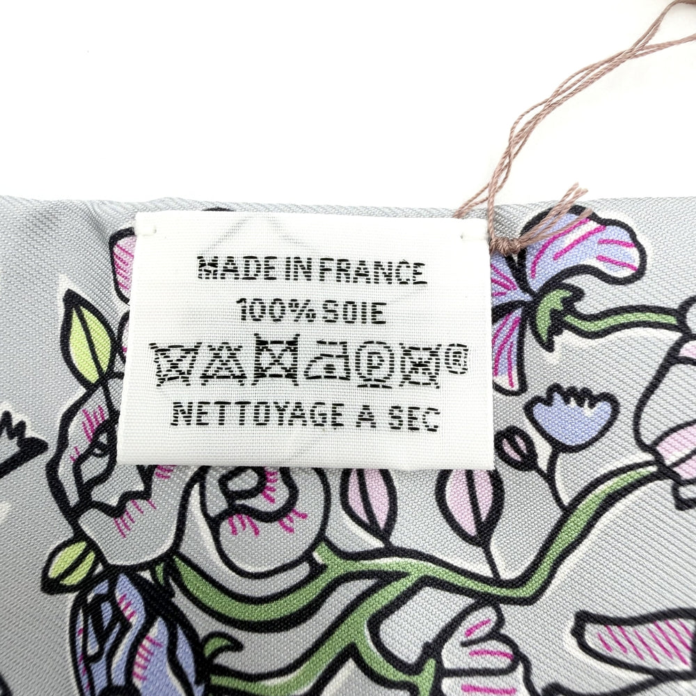 HERMES エルメス スカーフ ツイリー Mille et Un Lapins 千と一のウサギ Twilly ファッションアイテム シルク ブルー 青 マルチカラー レディース【中古品】