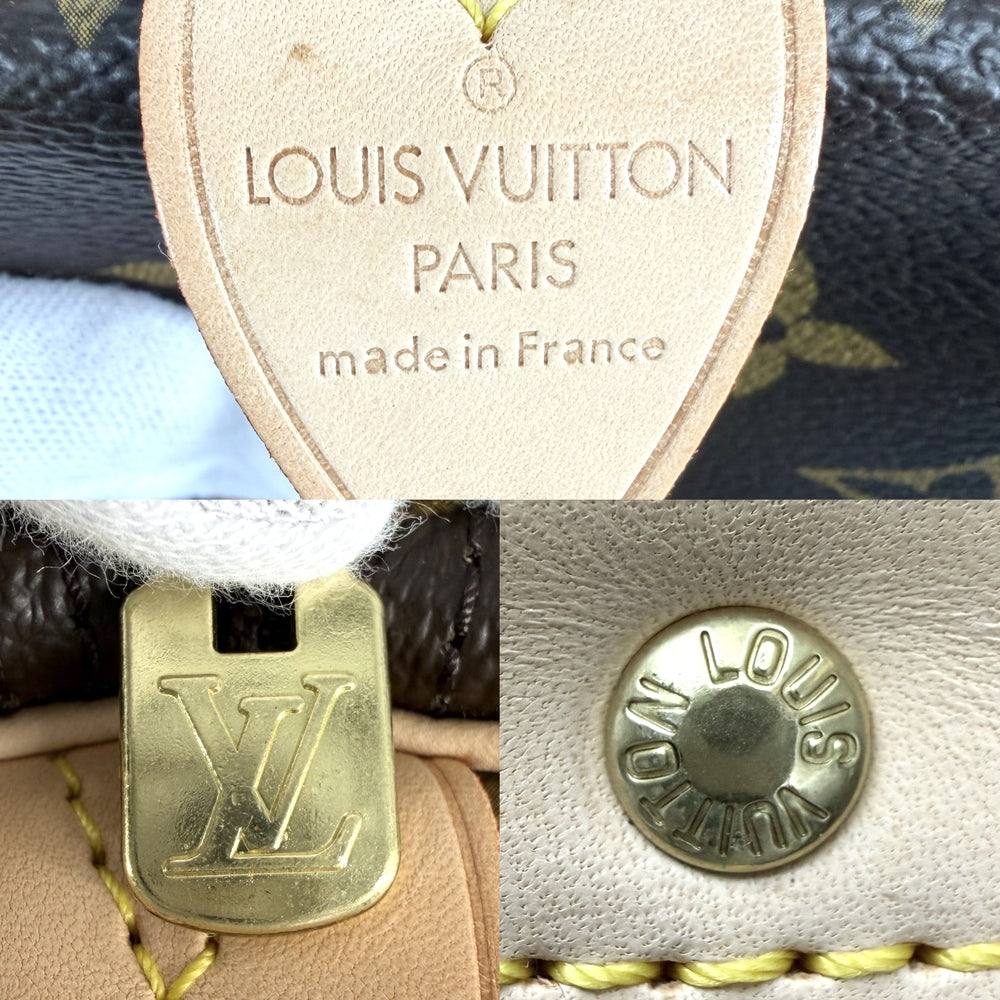 LOUIS VUITTON ルイヴィトン ボストンバッグ モノグラム キーポル50 M41426 PVCコーティングキャンバス ブラウン 茶 ゴールド金具 メンズ【中古品】