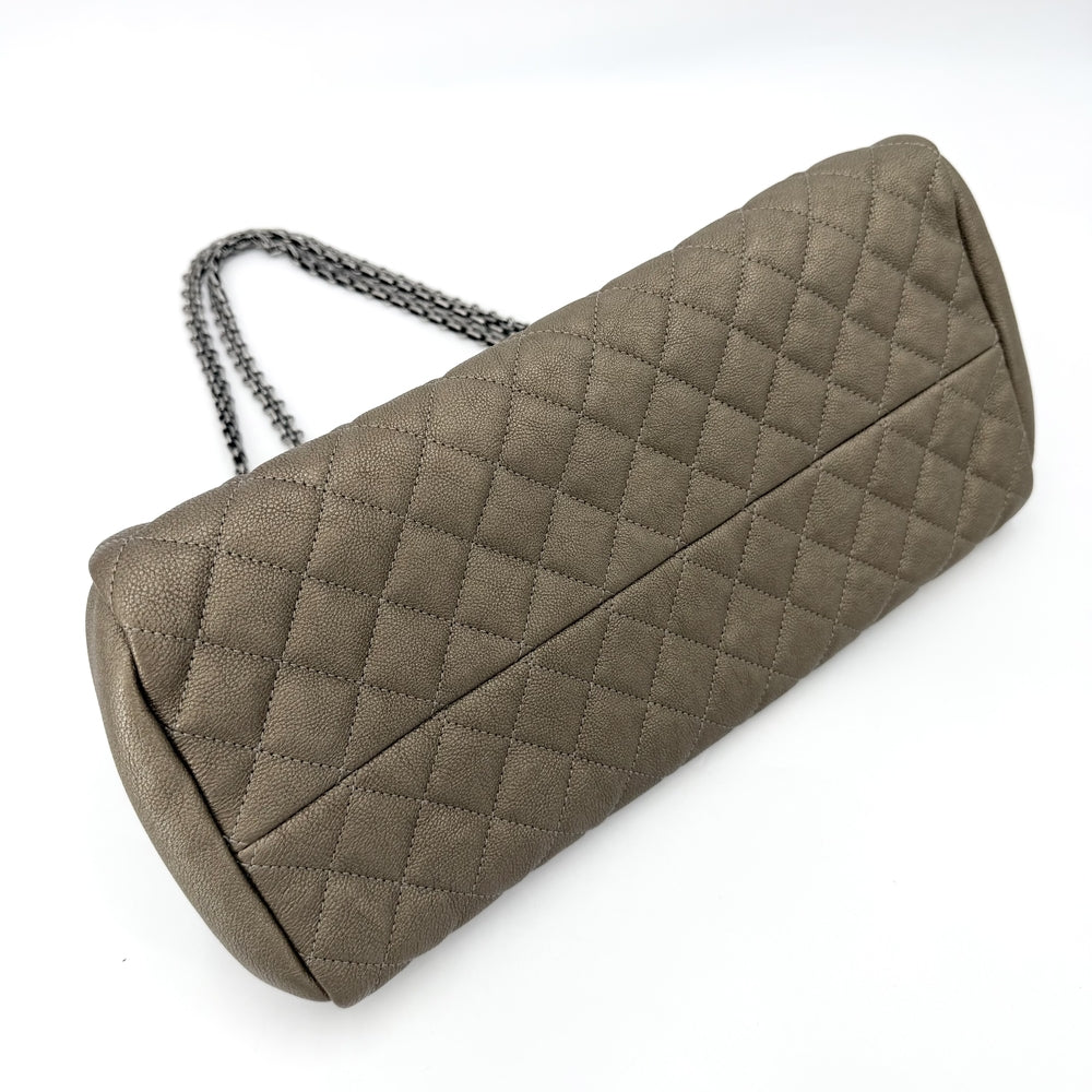 CHANEL シャネル ハンドバッグ マトラッセ マドモアゼル ボーリングバッグ メタリック レザー ブラウン系 シルバー金具 レディース【中古品】