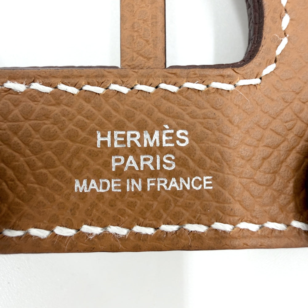 HERMES エルメス キーホルダー シュヴァルアルーレット チャーム バッグチャーム メンズ レディース G刻印 レザー ブラウン 茶 ユニセックス 2026年【中古品】