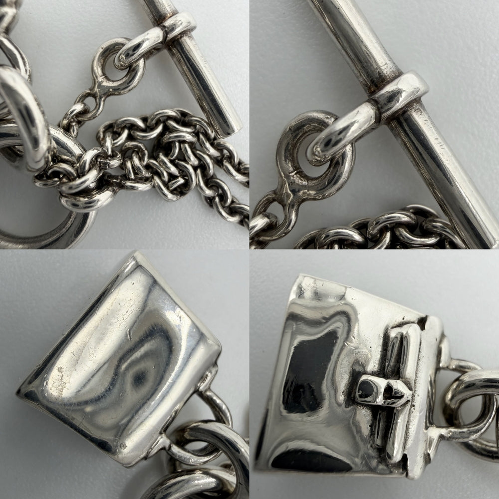 HERMES エルメス ネックレス ペンダント アミュレットケリー バッグモチーフ　 アクセサリー シルバー925 レディース 約13.1g【中古品】