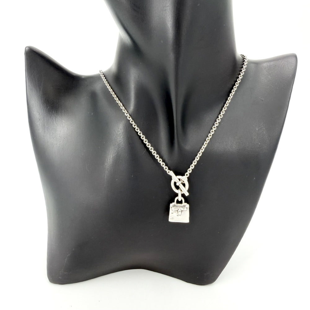HERMES エルメス ネックレス ペンダント アミュレットケリー バッグモチーフ　 アクセサリー シルバー925 レディース 約13.1g【中古品】