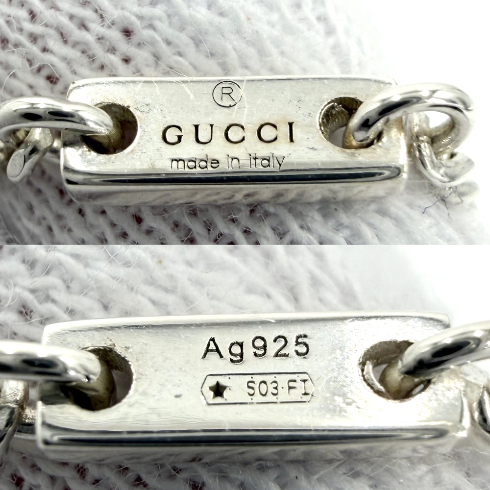 GUCCI グッチ ネックレス ダブルG GG ペンダント Ag925 アクセサリー シルバー925 シルバー メンズ 約12.4g【中古品】