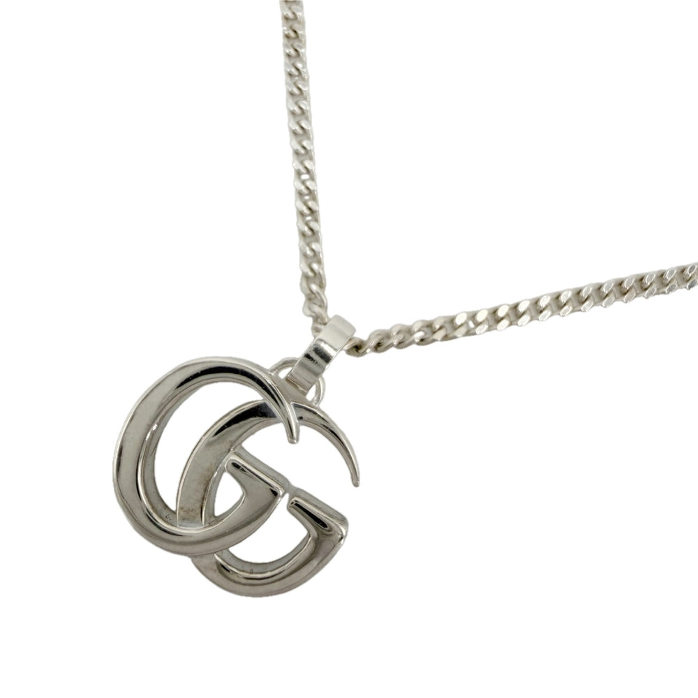GUCCI グッチ ネックレス ダブルG GG ペンダント Ag925 アクセサリー シルバー925 シルバー メンズ 約12.4g【中古品】
