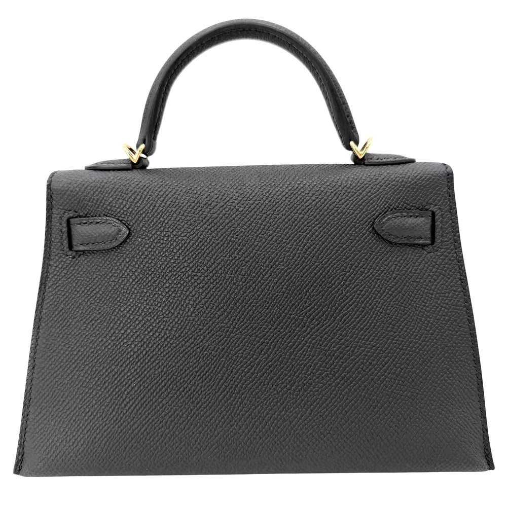 HERMES エルメス 2WAY ミニケリー2 ショルダーバッグ ハンドバッグ Mini Kelly 小さめ 外縫い G刻印 レザー ブラック 黒 ゴールド金具 レディース 2026年【中古品】