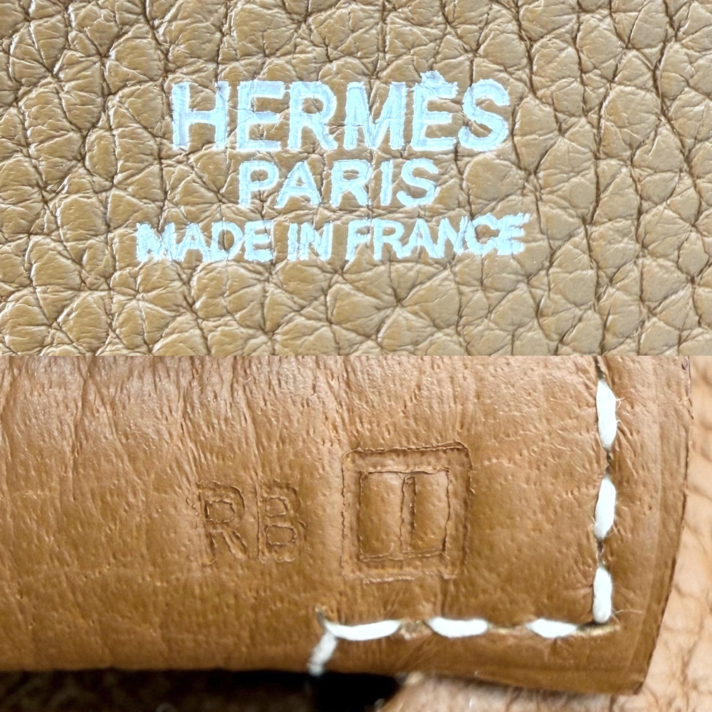 HERMES エルメス ショルダーバッグ エブリン2 GM Evelyne □I刻印 レザー ブラウン 茶 シルバー金具 レディース 2005年【中古品】