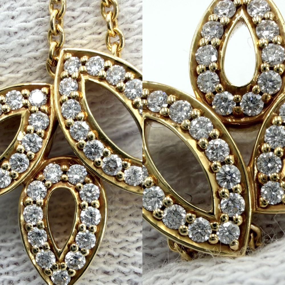 HARRY WINSTON ハリーウィンストン ネックレス リリークラスターミニ アクセサリー 18金YG 750 K18イエローゴールド ダイヤモンド PEDYSMIMLC レディース 約4.6g【中古品】