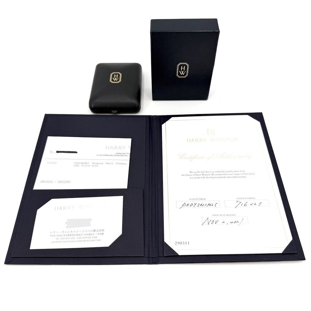 HARRY WINSTON ハリーウィンストン ネックレス リリークラスターミニ アクセサリー 18金YG 750 K18イエローゴールド ダイヤモンド PEDYSMIMLC レディース 約4.6g【中古品】