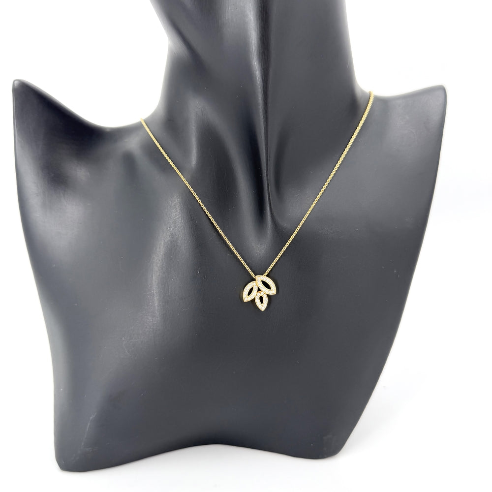 HARRY WINSTON ハリーウィンストン ネックレス リリークラスターミニ アクセサリー 18金YG 750 K18イエローゴールド ダイヤモンド PEDYSMIMLC レディース 約4.6g【中古品】