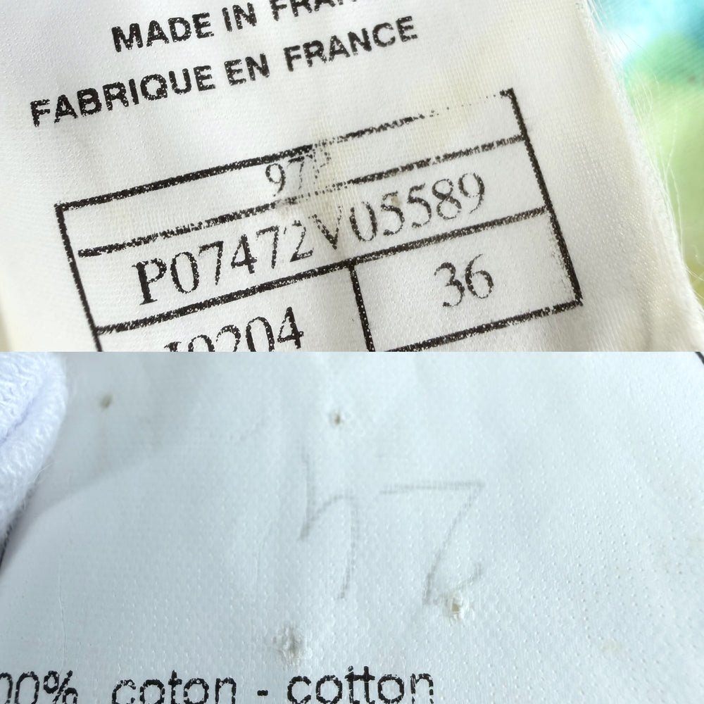 CHANEL シャネル ワンピース ノースリーブワンピース アパレル 服 ヴィンテージ 36 マルチカラー 春 夏 コットン レディース【中古品】
