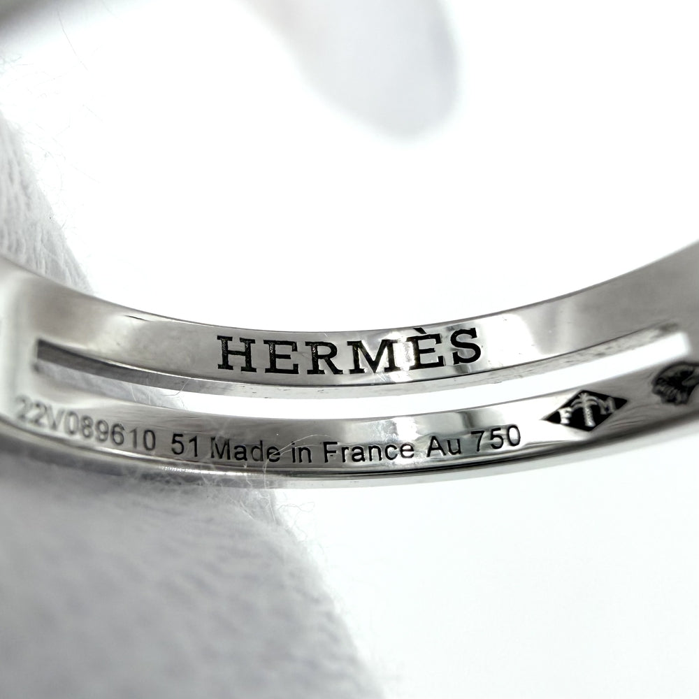 HERMES エルメス 指輪 リング アリアンヌ PM アクセサリー ジュエリー 51サイズ 750 18金WG K18ホワイトゴールド ダイヤモンド0.30ct 約11号 レディース 約2.6g【中古品】