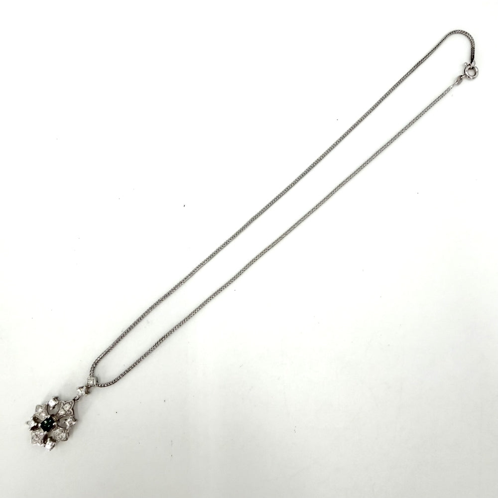 MIKIMOTO ミキモト ネックレス ジュエリー アクセサリー Pt950プラチナ ダイヤモンド0.53ct シルバー レディース 約11.4g【中古品】