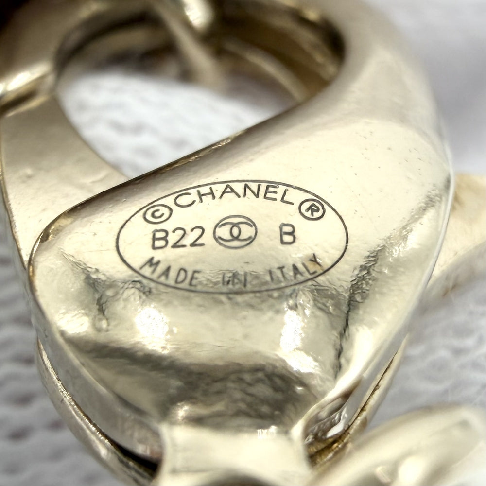 CHANEL シャネル ネックレス ココマーク アクセサリー ハート GP ラインストーン フェイクパール B22B ゴールド レディース 約26.5g 2022年【中古品】