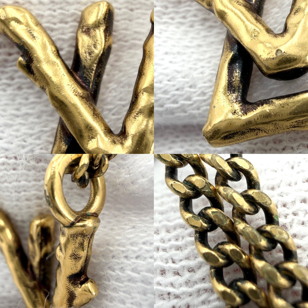 LOUIS VUITTON ルイヴィトン ネックレス LVトゥイッグ アクセサリー ペンダント MP2456 ゴールド レディース 約7.0g【中古品】