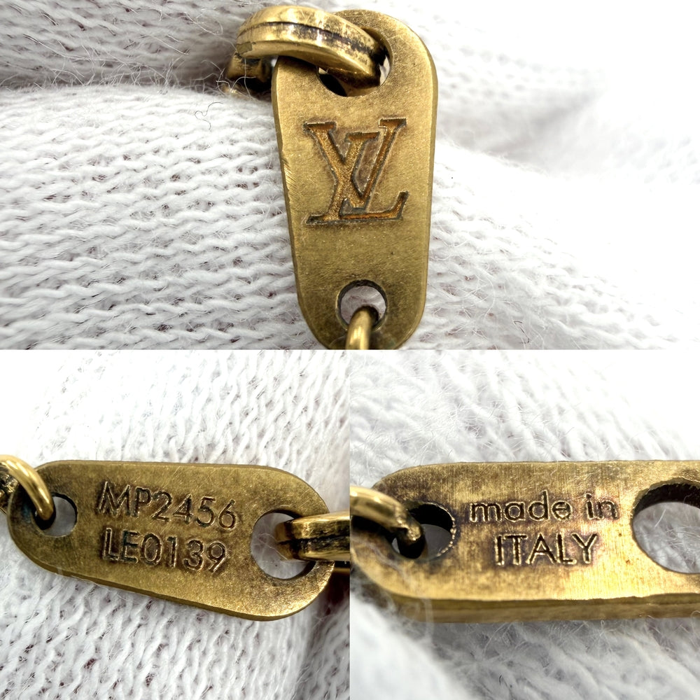 LOUIS VUITTON ルイヴィトン ネックレス LVトゥイッグ アクセサリー ペンダント MP2456 ゴールド レディース 約7.0g【中古品】