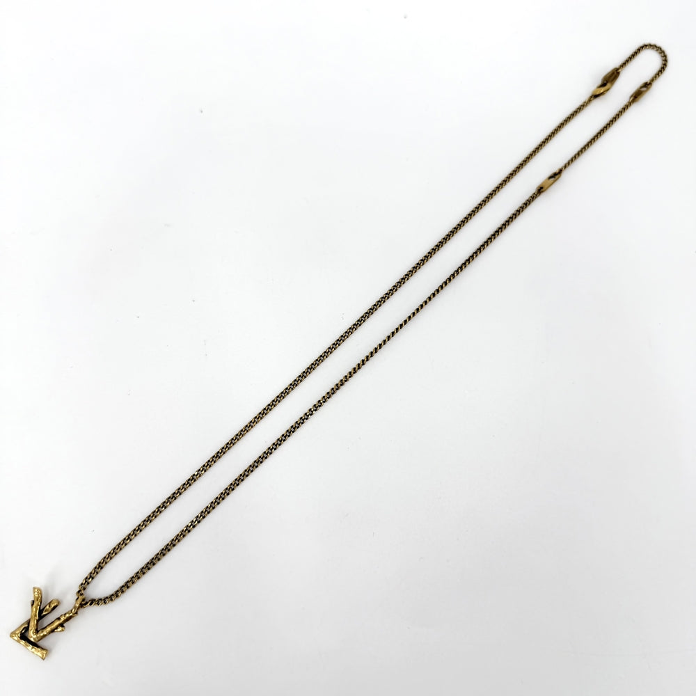 LOUIS VUITTON ルイヴィトン ネックレス LVトゥイッグ アクセサリー ペンダント MP2456 ゴールド レディース 約7.0g【中古品】