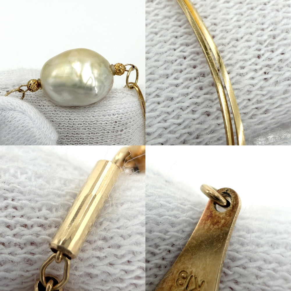 TASAKI タサキ ネックレス アクセサリー ジュエリー 18金 Au750 YG 真珠 K18イエローゴールド ゴールド ホワイト 白 レディース 約20.7g【中古品】