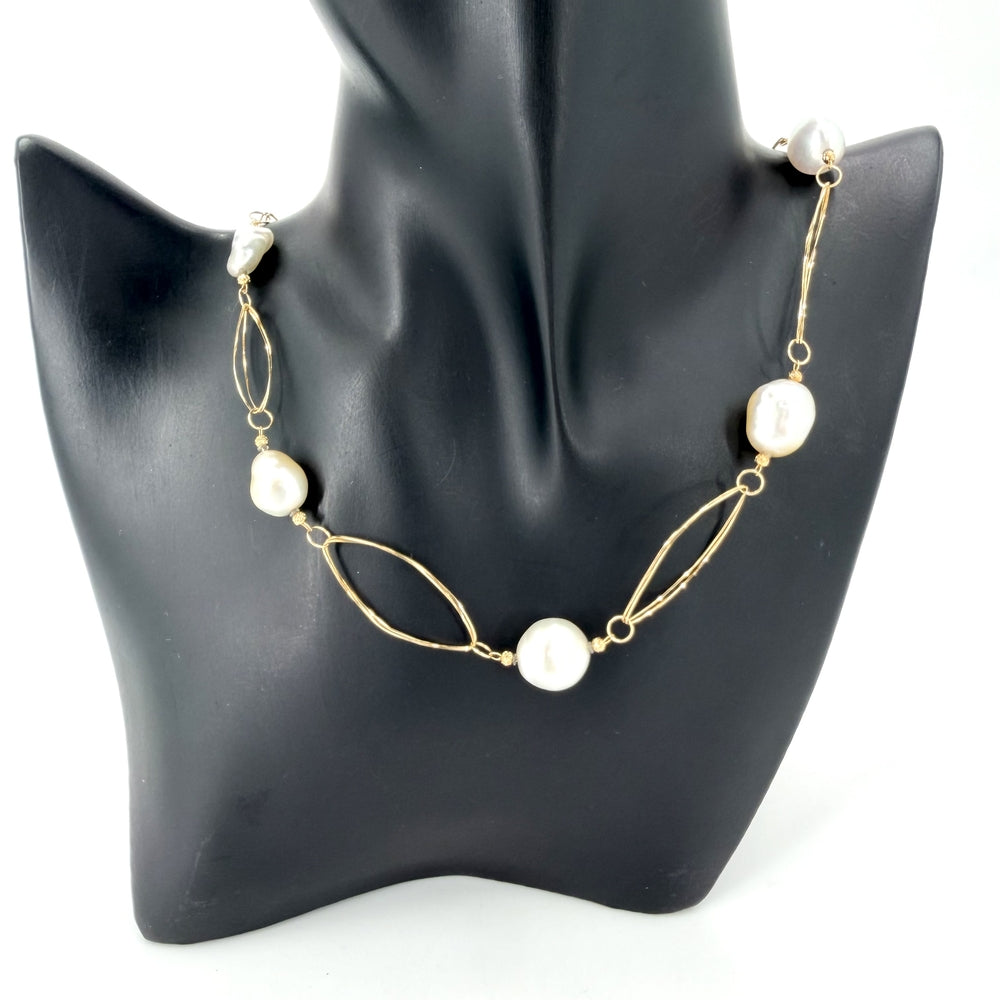 TASAKI タサキ ネックレス アクセサリー ジュエリー 18金 Au750 YG 真珠 K18イエローゴールド ゴールド ホワイト 白 レディース 約20.7g【中古品】