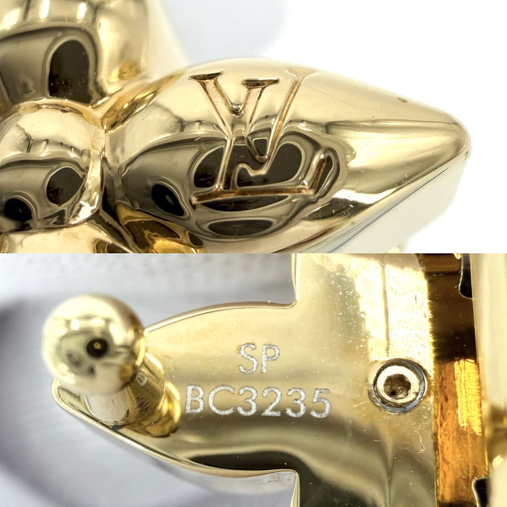 LOUIS VUITTON ルイヴィトン ブレスレット モノグラム ブレスレット･ミニ フラワーグラム アクセサリー レザー ベージュ ブラウン 茶 レディース 約9.5g【中古品】