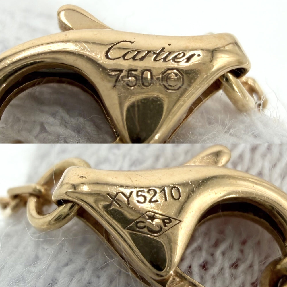 CARTIER カルティエ ネックレス ディアマンレジェ 3P ジュエリー アクセサリー Au750 18金PG K18ピンクゴールド ダイヤモンド レディース 約3.3g【中古品】