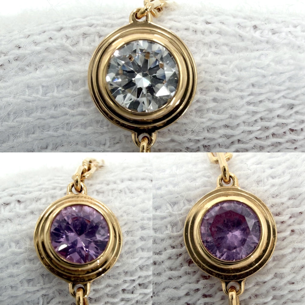 CARTIER カルティエ ネックレス ディアマンレジェ 3P ジュエリー アクセサリー Au750 18金PG K18ピンクゴールド ダイヤモンド レディース 約3.3g【中古品】