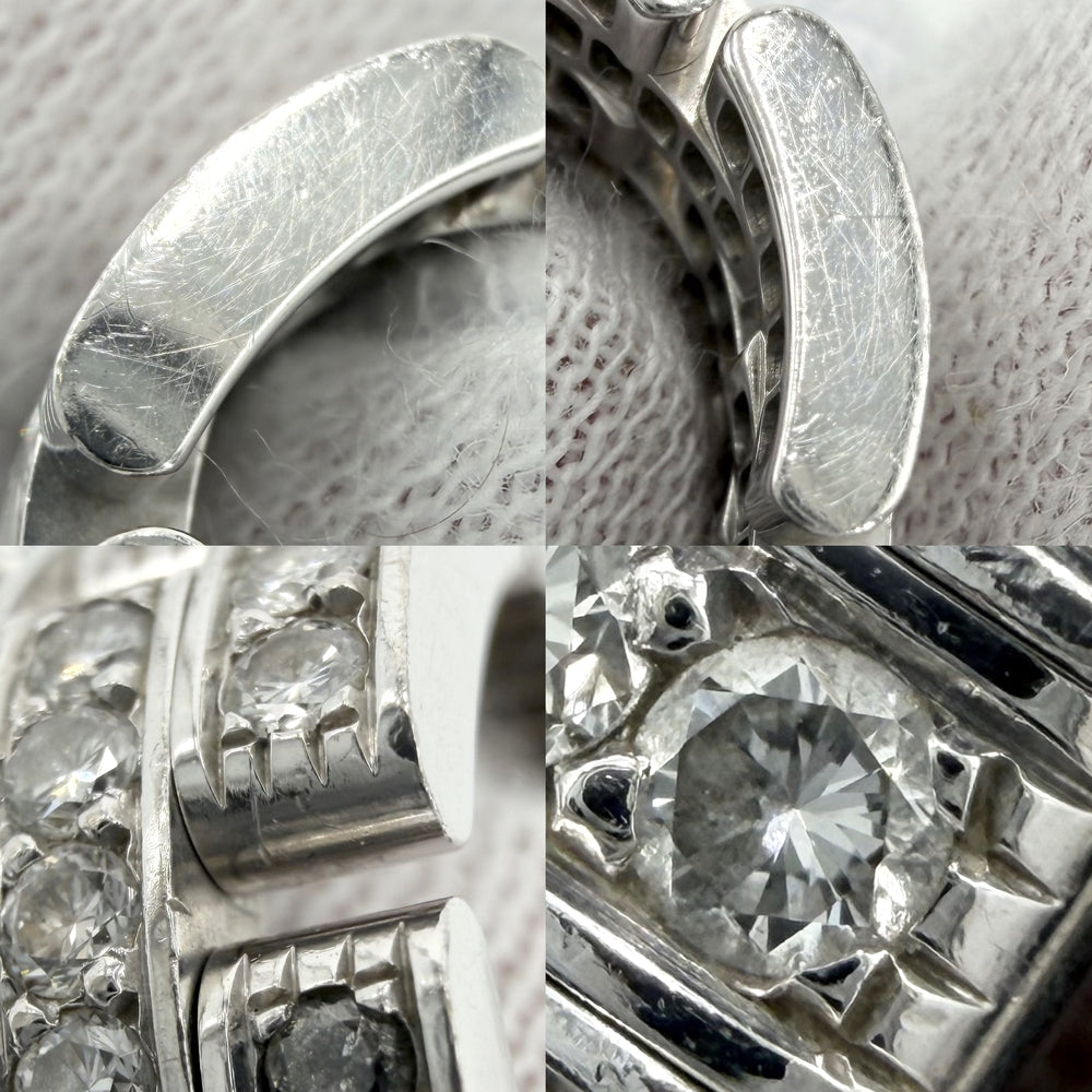 CARTIER カルティエ 指輪 マイヨン パンテール ５連 アクセサリー ジュエリー 18金WG Au750 53サイズ K18ホワイトゴールド ダイヤモンド 約12.5号 レディース 約17.7g【中古品】