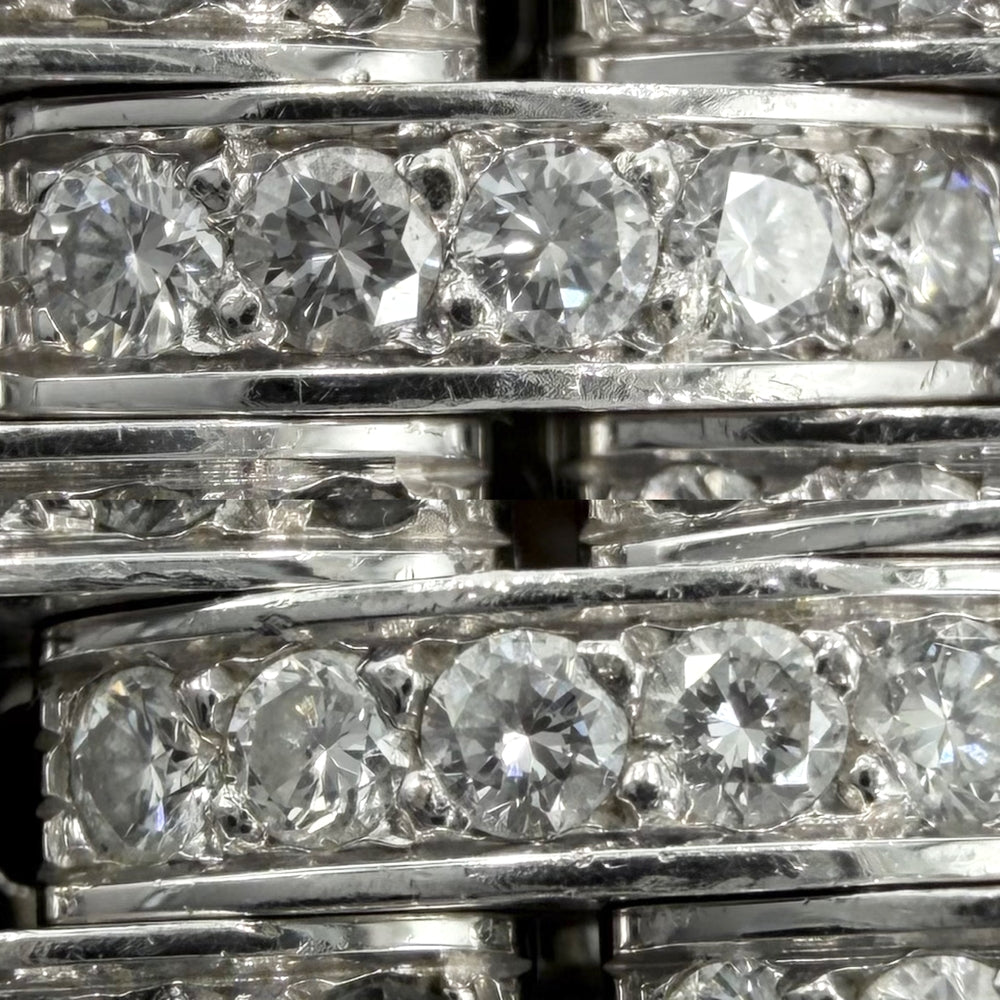 CARTIER カルティエ 指輪 マイヨン パンテール ５連 アクセサリー ジュエリー 18金WG Au750 53サイズ K18ホワイトゴールド ダイヤモンド 約12.5号 レディース 約17.7g【中古品】