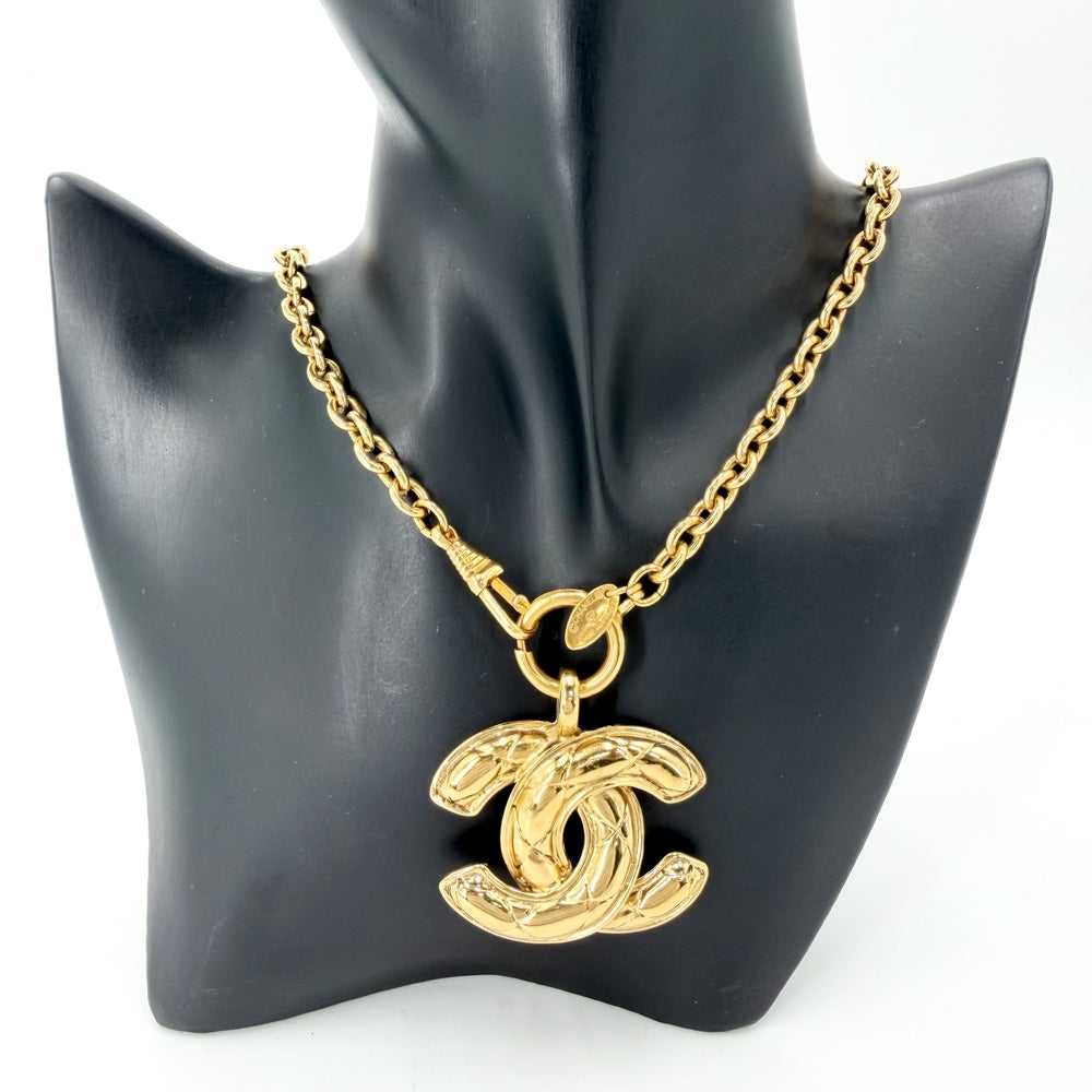CHANEL シャネル ネックレス マトラッセ ココマーク ロングネックレス アクセサリー GP ゴールド レディース 約66.5g【中古品】