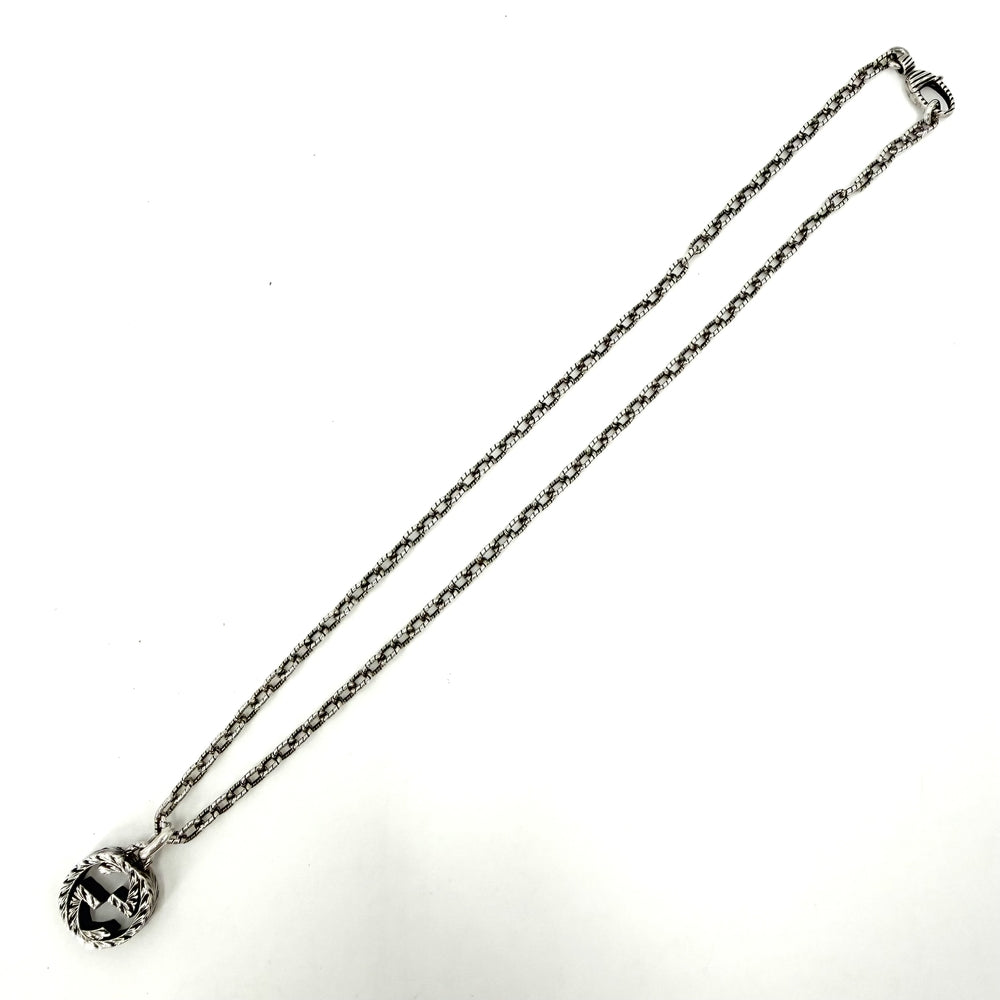 GUCCI グッチ ネックレス インターロッキングG GG ロングネックレス Ag925 ジュエリー アクセサリー シルバー925 シルバー メンズ 約17.9g【中古品】