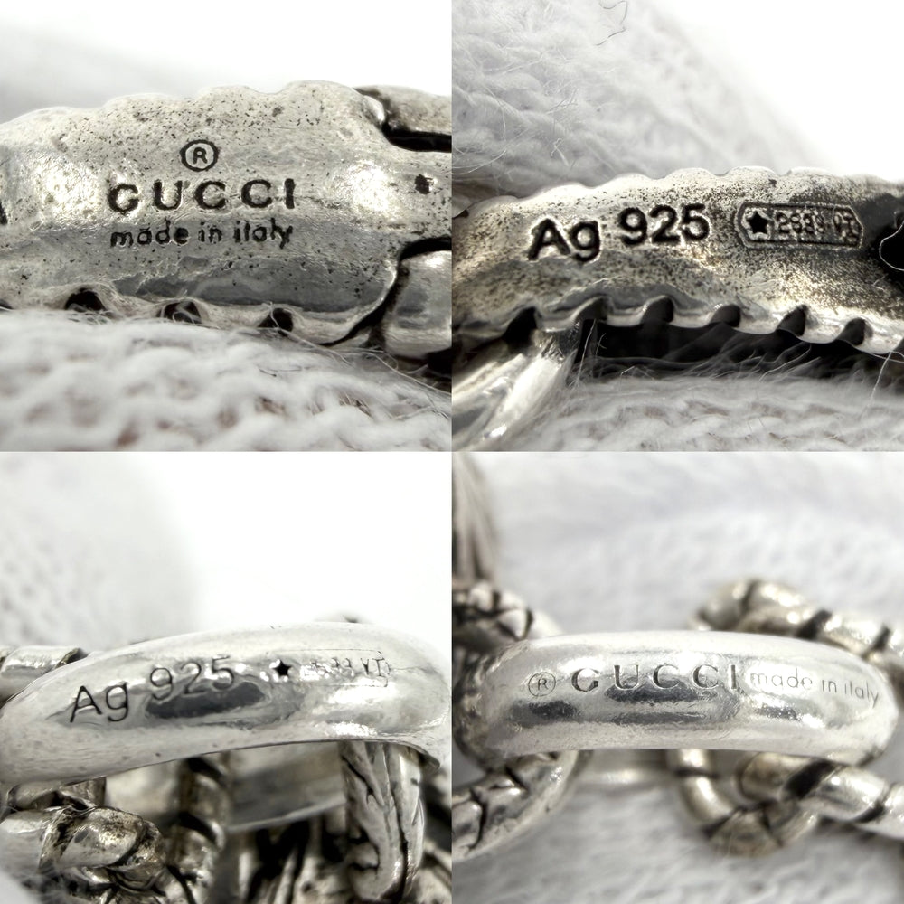 GUCCI グッチ ネックレス インターロッキングG GG ロングネックレス Ag925 ジュエリー アクセサリー シルバー925 シルバー メンズ 約17.9g【中古品】