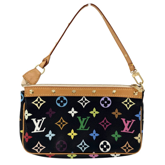 LOUIS VUITTON ルイヴィトン ハンドバッグ ポシェットアクセソワール アクセサリーポーチ ブラック 黒 M92648 モノグラムマルチカラー ノワール マルチカラー ゴールド金具 レディース【中古品】