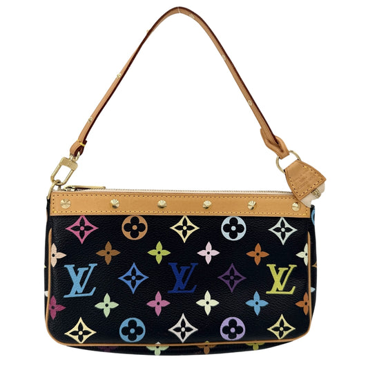 LOUIS VUITTON ルイヴィトン ハンドバッグ ポシェットアクセソワール アクセサリーポーチ ブラック 黒 M92648 モノグラムマルチカラー ノワール マルチカラー ゴールド金具 レディース【中古品】