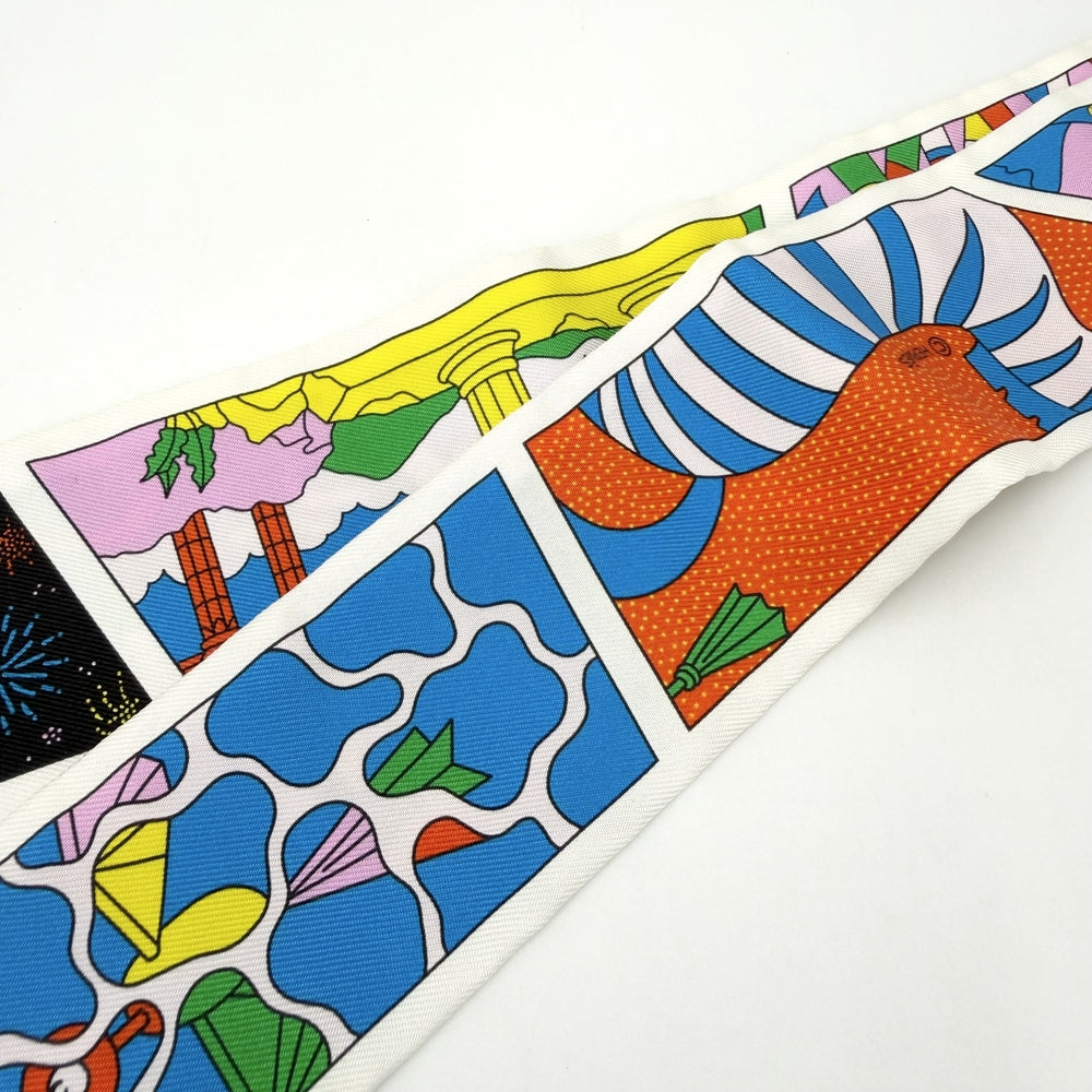 HERMES エルメス スカーフ ツイリー HERMES FACTORY SUITE エルメスファクトリー Twilly ファッションアイテム シルク マルチカラー レディース【中古品】
