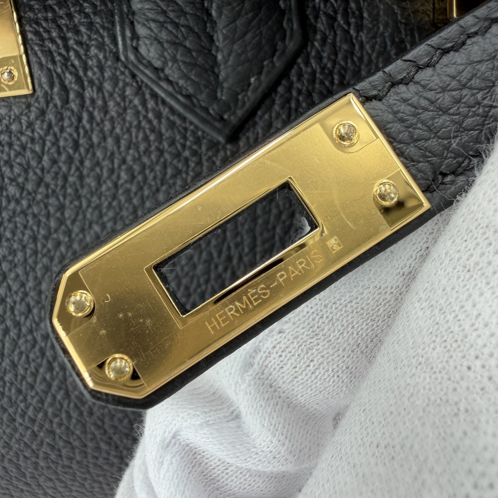 HERMES エルメス ハンドバッグ バーキン25 内縫い G刻印 トゴ ブラック系 ゴールド金具 レディース 2026年【中古品】