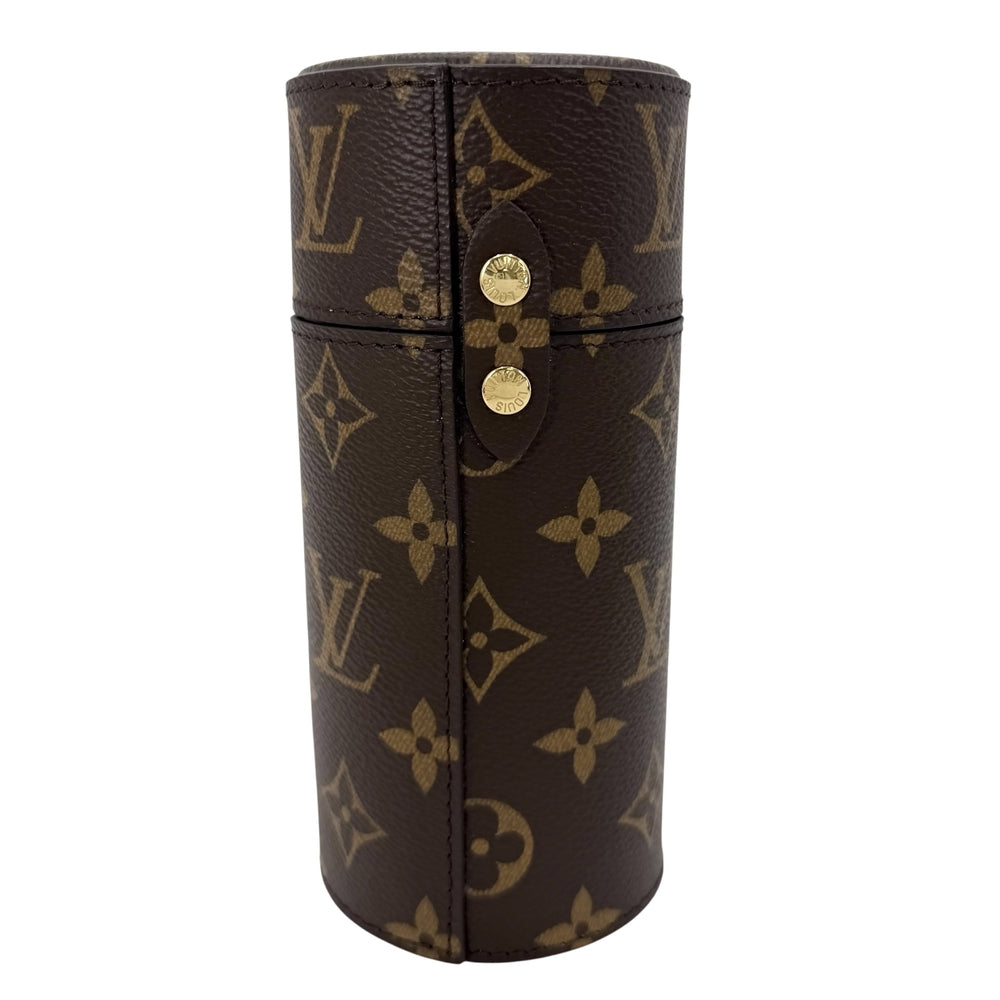 LOUIS VUITTON ルイヴィトン ポーチ モノグラム トラベルケース (200ML) パフュームケース LS0154 PVCコーティングキャンバス ブラウン 茶 ゴールド金具 レディース【中古品】