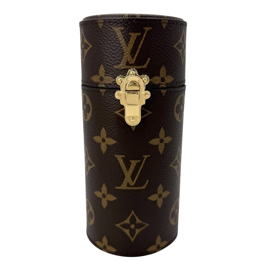 LOUIS VUITTON ルイヴィトン ポーチ モノグラム トラベルケース (200ML) パフュームケース LS0154 PVCコーティングキャンバス ブラウン 茶 ゴールド金具 レディース【中古品】