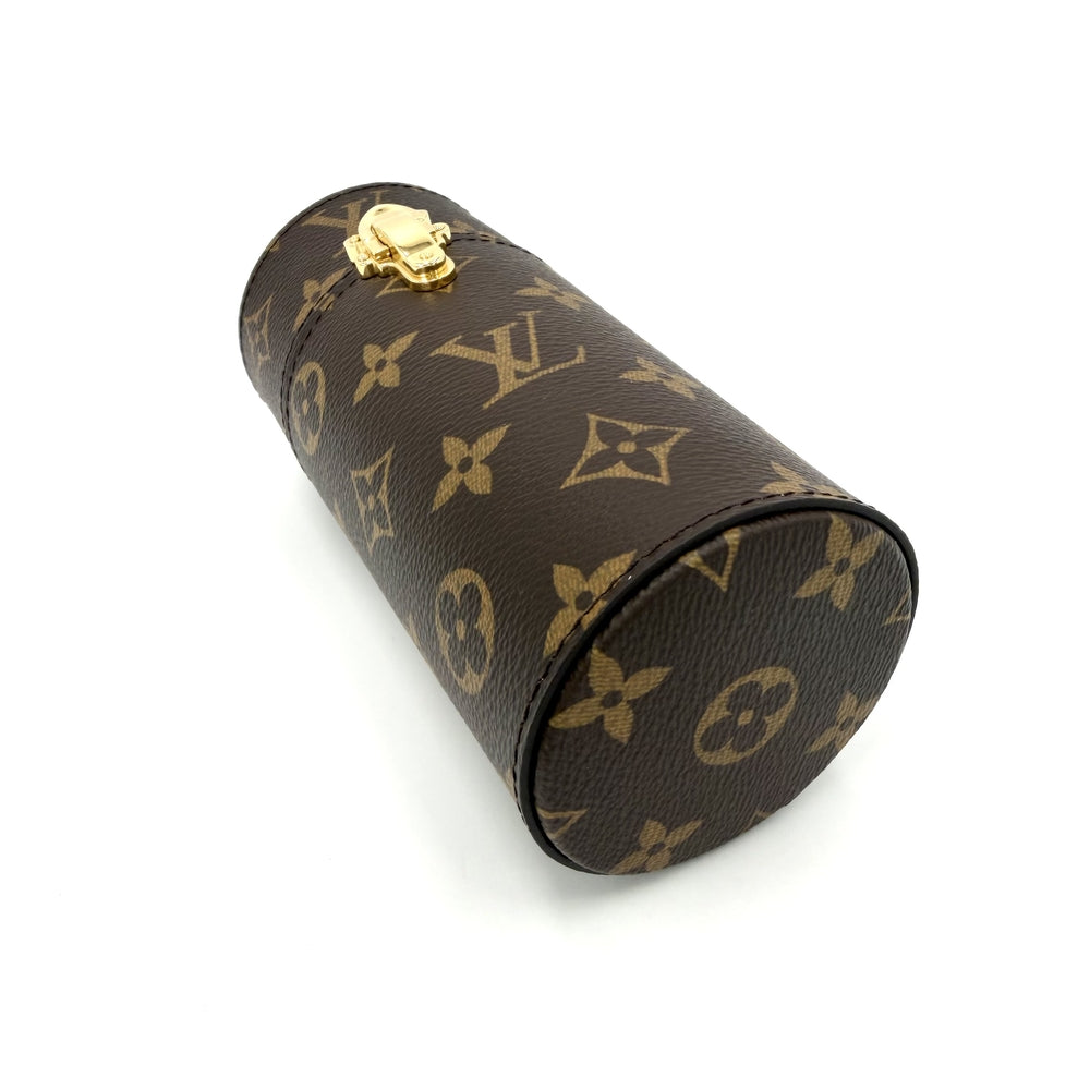 LOUIS VUITTON ルイヴィトン ポーチ モノグラム トラベルケース (200ML) パフュームケース LS0154 PVCコーティングキャンバス ブラウン 茶 ゴールド金具 レディース【中古品】