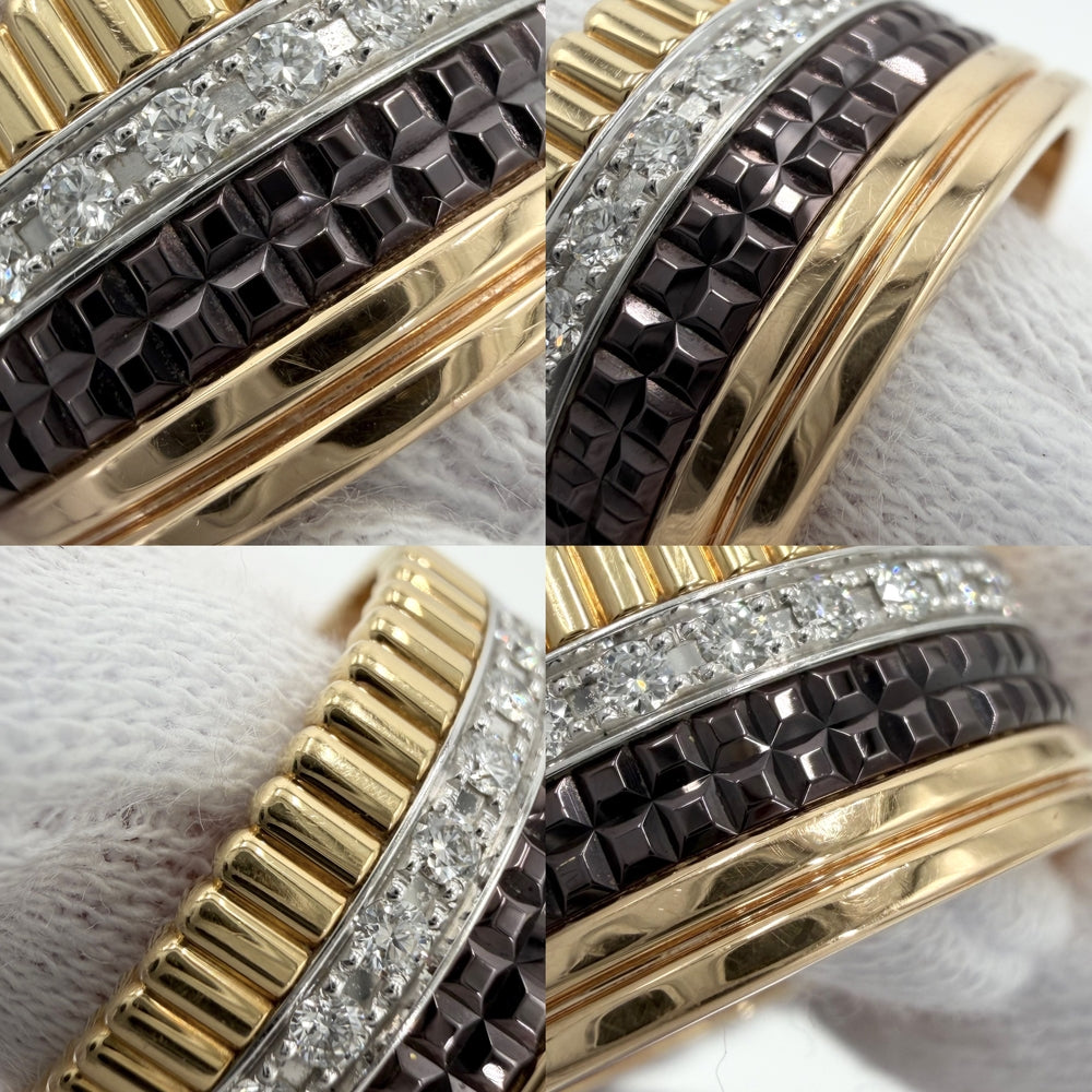Boucheron ブシュロン 指輪 キャトル クラシックリング ラージ 18金 61サイズ K18イエローゴールド K18ピンクゴールド K18ホワイトゴールド ダイヤモンド 約20.5号 レディース 約15.5g【中古品】