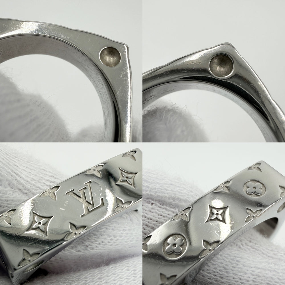 LOUIS VUITTON ルイヴィトン 指輪 リング・モノグラム ボールド アクセサリー 約20.5号 M00695 シルバー レディース 約11.8g【中古品】