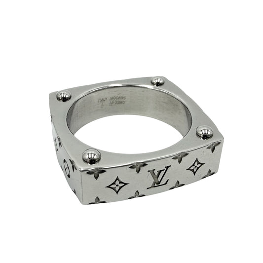 LOUIS VUITTON ルイヴィトン 指輪 リング・モノグラム ボールド アクセサリー 約20.5号 M00695 シルバー レディース 約11.8g【中古品】