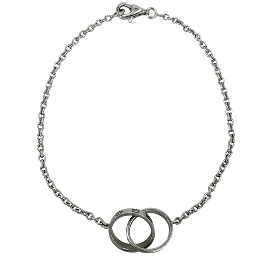 CARTIER カルティエ ブレスレット ベビーラブ ジュエリー アクセサリー 750 18金WG K18ホワイトゴールド レディース 約4.5g【中古品】