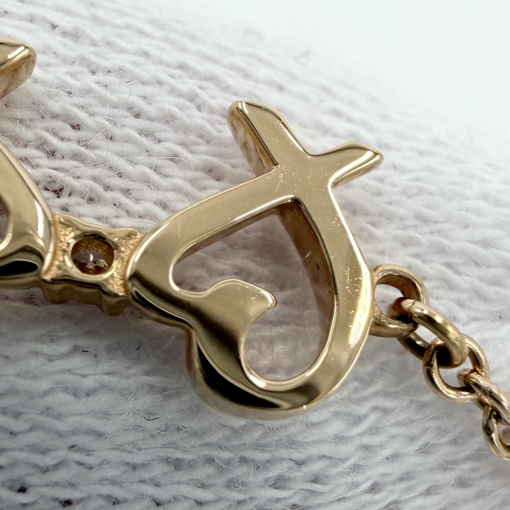 TIFFANY&Co. ティファニー ブレスレット ラビングハート ジュエリー アクセサリー 750 18金PG K18ピンクゴールド ダイヤモンド ピンクゴールド レディース 約1.9g【中古品】