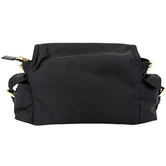 PRADA プラダ ショルダーバッグ エクスプローラ Re-Nylon トライアングルロゴ ナイロン レザー ブラック 黒 ゴールド金具 レディース【中古品】